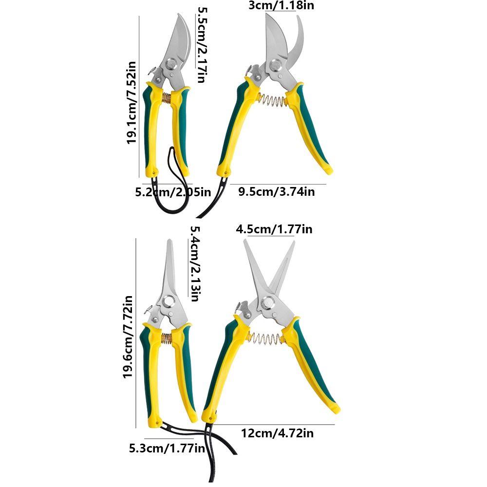 Ergonomic Handle Pruning Shears Stainless Steel Tree Branch Trimmer Florist Work