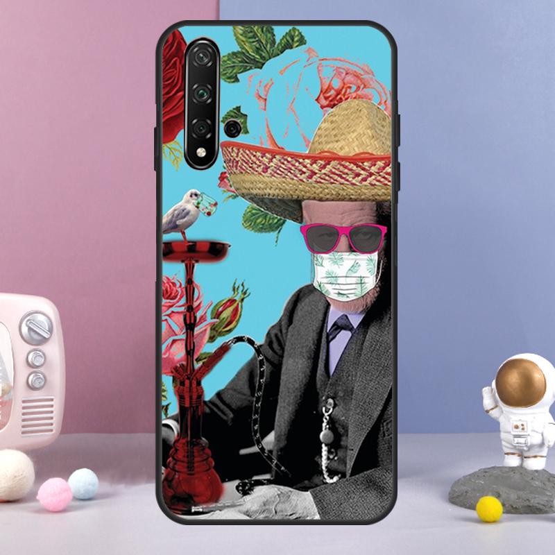 Sigmund Freud psychoanalysis For Huawei Nova Y72 Y61 Y91 Y73 Y90 Y70 Y60 12s 12i 11i 8i 9 10 SE P60 P30 Pro P40 Lite Case