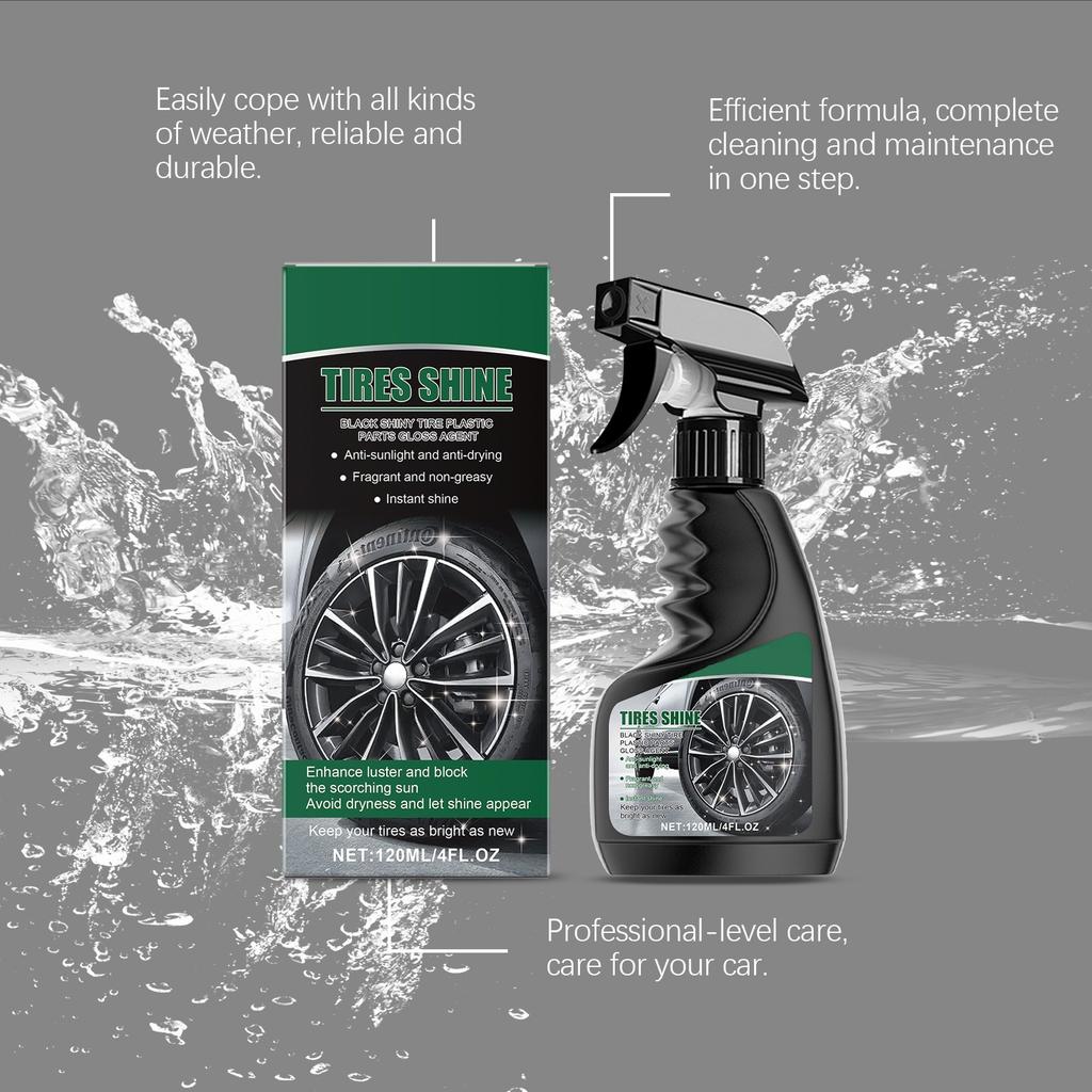 Спрей для блеска автомобильных шин, средство для полировки, очистки автомобильных шин, ухода, придания блеска, жидкое покрытие 120 мл