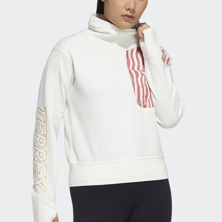 Adidas Terrex Sweatshirts Women's White Turtleneck Moderate Regular HE7316