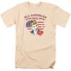 I Love Lucy All American Mens T Shirt Cream Officially Licensed