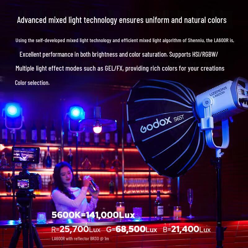 Godox LA600R 600W RGB Bi-Color LED Video Light