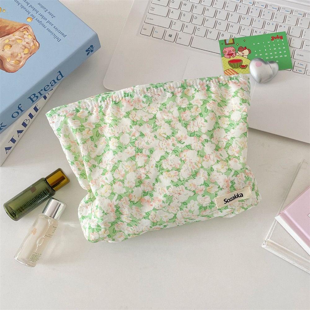 Large Capacity Skincare Products Pouch Floral Makeup Lipstick Storage Bag Cosmetic Bag  Travel