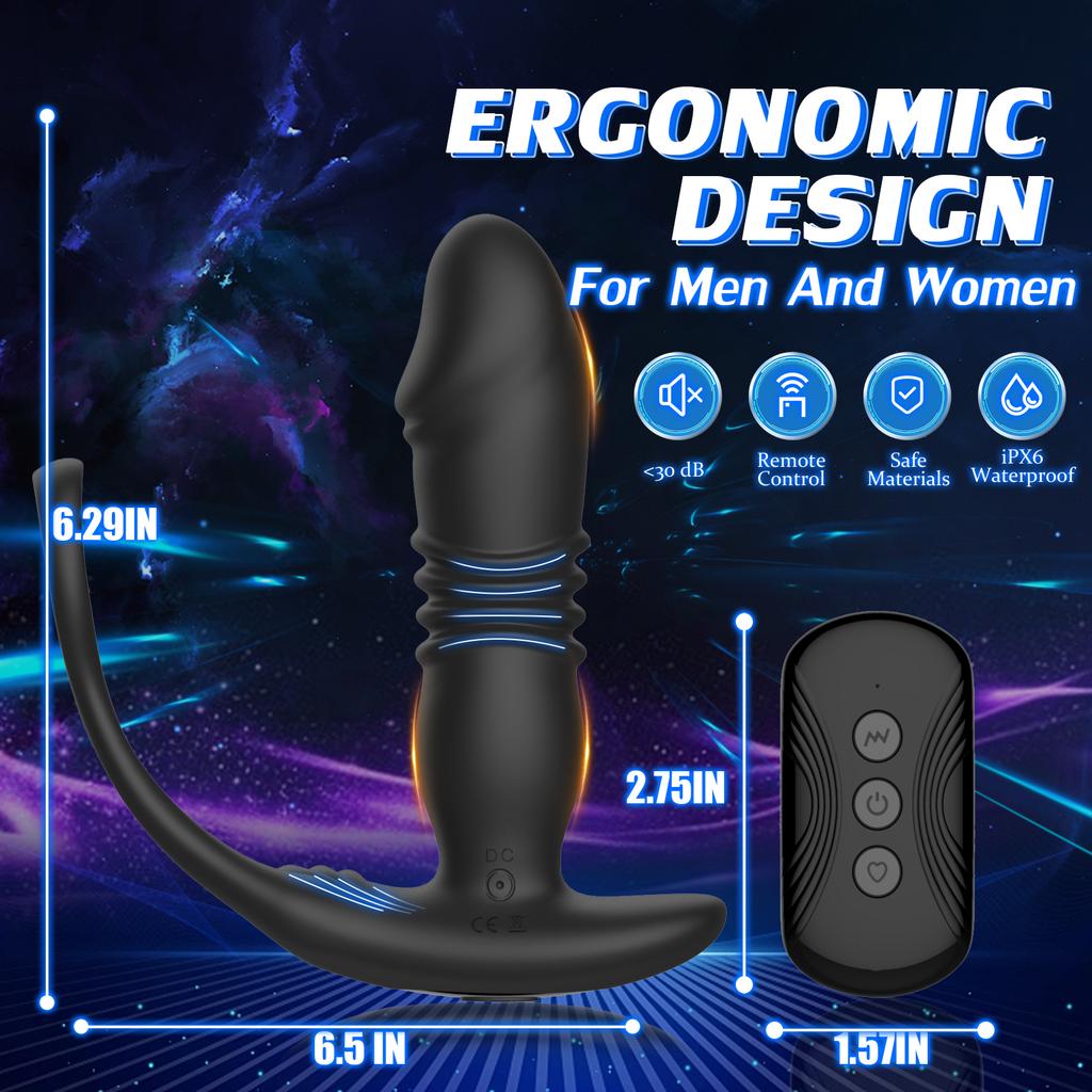 Male Bluetooth App Buttplug Vibrator Thrusting Prostate Massager For Men Gay Anal Dildo Prostate Stimulator Sex Toy For Couples