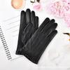 Leather Gloves Women's Autumn and Winter Velvet Thickened Warm Windproof Waterproof Cold Riding Driving Sheepskin Gloves