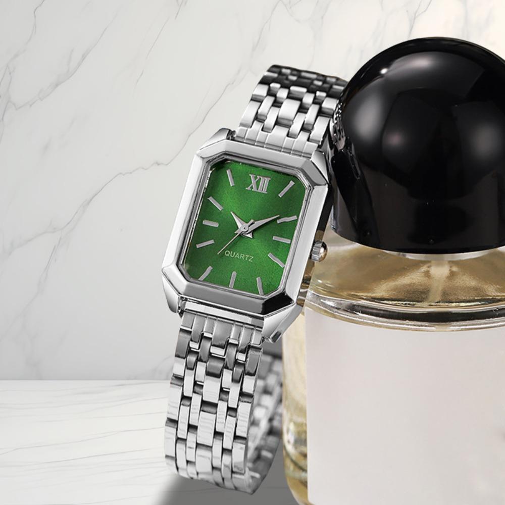 Женские часы Легкая роскошь Просто с квадратными кварцевыми часами Простые студенческие наручные часы