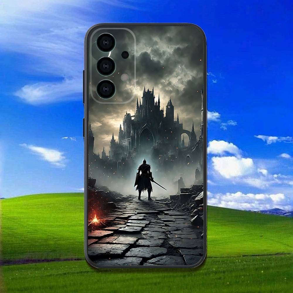 Чехол для телефона Samsung Galaxy A13, A21s, A22, A31, A32, A52, A53, A71, A80, D-Dark S-Souls Game Мягкий Черный Корпус
