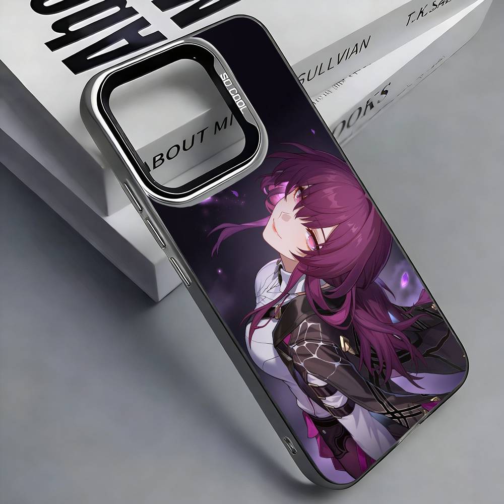 Чехол для телефона Kafka H-Honkai S-Star R-Rail Для iPhone 17,16,15,14,13,12,11 Plus,Pro Max, Цветной Серебряный Чехол для Телефона