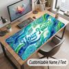 Octopus Sea Life Theme Customized Mouse Pad Personalized Print Name Text Desk Mat For Home Office Table Decor