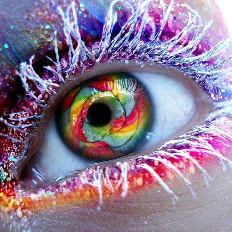 Новый 5D DIY Алмазная картина Бабочка Глаз Алмазная вышивка Пейзаж Вышивка крестом Полный круглый дрель Ремесла Домашний Декор Подарок