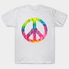 Футболка женская Tie Dye знак мира для хиппи Harajuku принт Kawaii футболка летняя с коротким рукавом женская футболка топ футболка