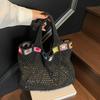 Summer Mesh Knitted Fashionable and Casual Beach Bag Travel Tote Commuter Bag Vacation Shopping Handbag Women Daily Use AVE
