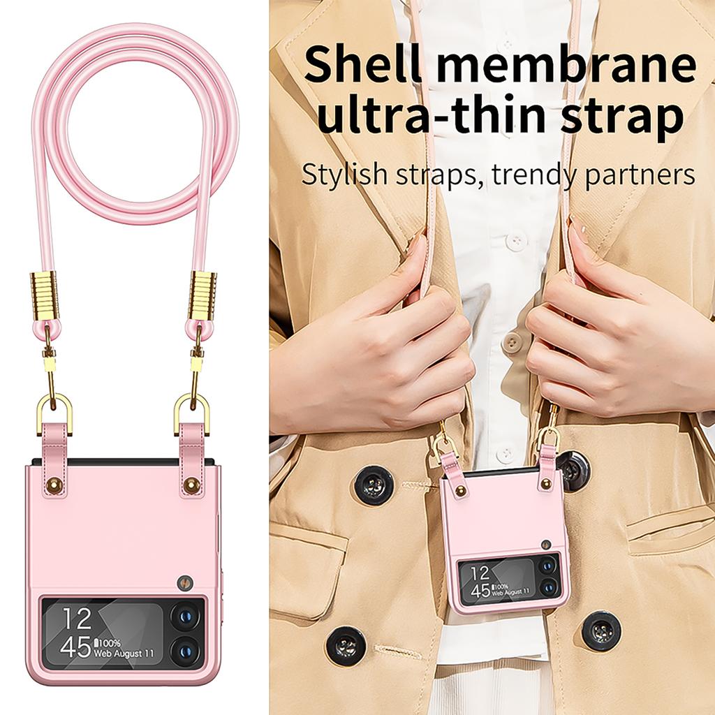 Роскошный портативный защитный чехол на ремешке для Samsung Z Flip 4 для Samsung Galaxy Z Flip 4 5g Flip4 Zflip4, пленка для объектива, капа