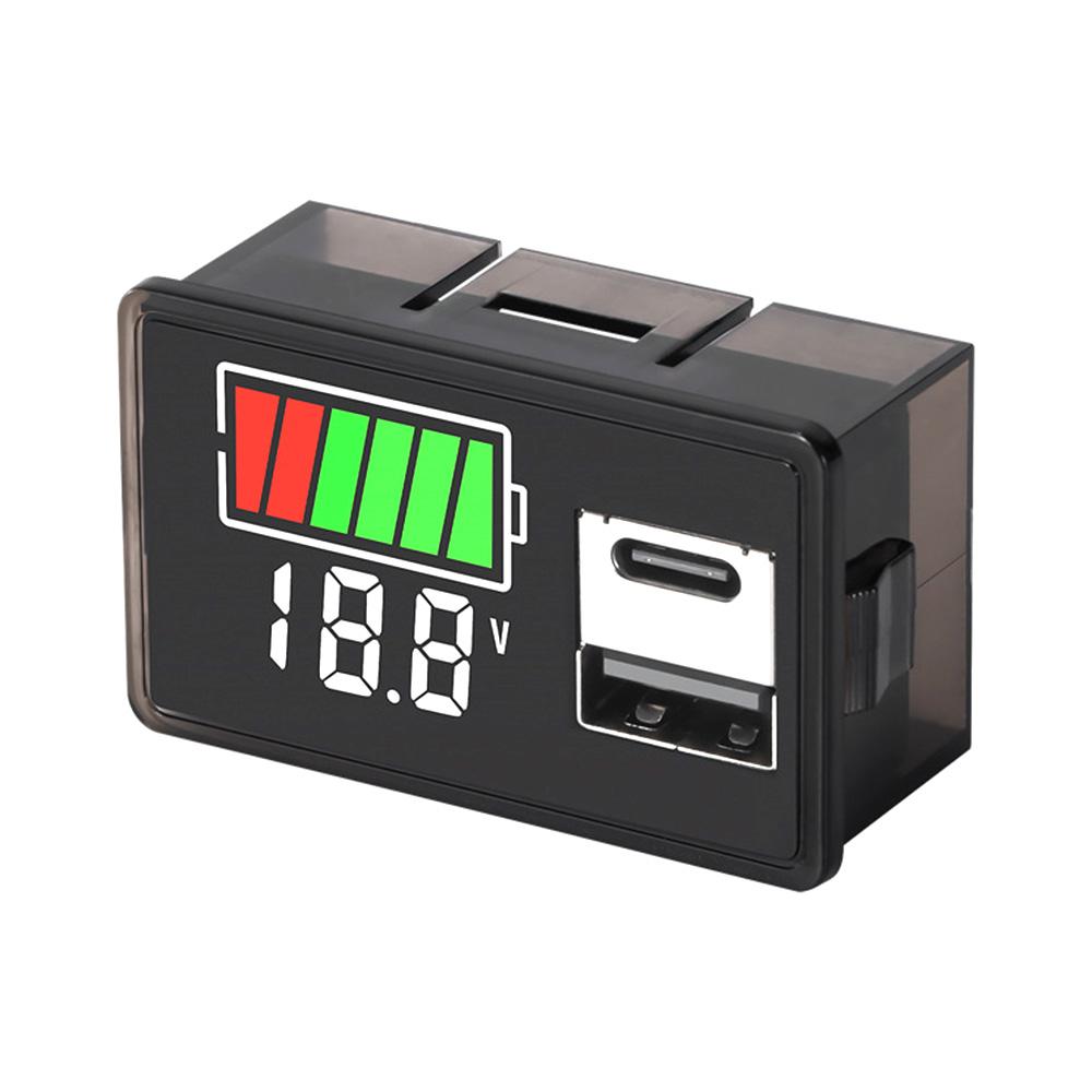 Тип C USB DC8-100V 4829 Автомобильный вольтметр Индикатор уровня заряда Измеритель емкости литиевой батареи Тестовый дисплей Светодиодный тестер