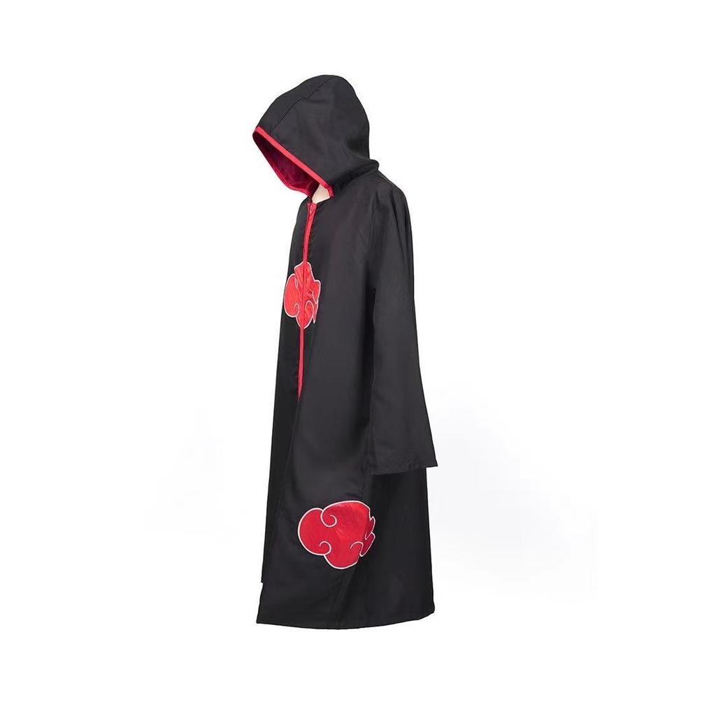 Naruto Akatsuki Red Cloud Cloak - Uchiha Itachi Costume for Halloween.