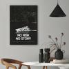 1pc Unframed Canvas Poster - Modern Art "No Risk No Story" Motivational Wall Decor with Luxury Yacht & Nature Scene, High-Qualit