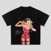 Графичная футболка Sabrina Carpenter для мужчин и женщин Ретро Поп-звезда Тур Мерч Уличная одежда Хлопок Оверсайз футболка