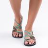 Женские сандалии Flip Flop Лето 2024 Женские туфли на плоской подошве с перекрестными ремешками Женские повседневные женские швейные мужские пляжные туфли большого размера 44
