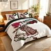 Sarakey Pattern Bedding Quilt Set Quilt Cover Pillowcase Home Birthday Gift(1 * duvet cover + 2 * pillowcase, without core)