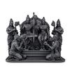 Мурти Рам Дарбар, Высота 8 см, Черный, Напечатан на 3D-принтере, УФ-смола, Айodhya Mandir Рамдарбар Рама Сита Лакшман Хануман Идол для дома, Приборная панель автомобиля