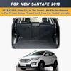 High Edge Design Car Trunk Mat For Hyundai Santa Fe Five Seats 2013 Anti Dirty Durable Leather Carpet Protective Pad
