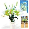 Lily Flowers Bouquet For Adults Building Set With Exquisite Packaging Box, Flowers Bouquet Botanical Collection Building