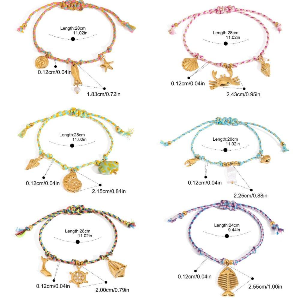 Adjustable Pendant Bracelet Seashell Charm Hand Chain New Bangle  Gifts