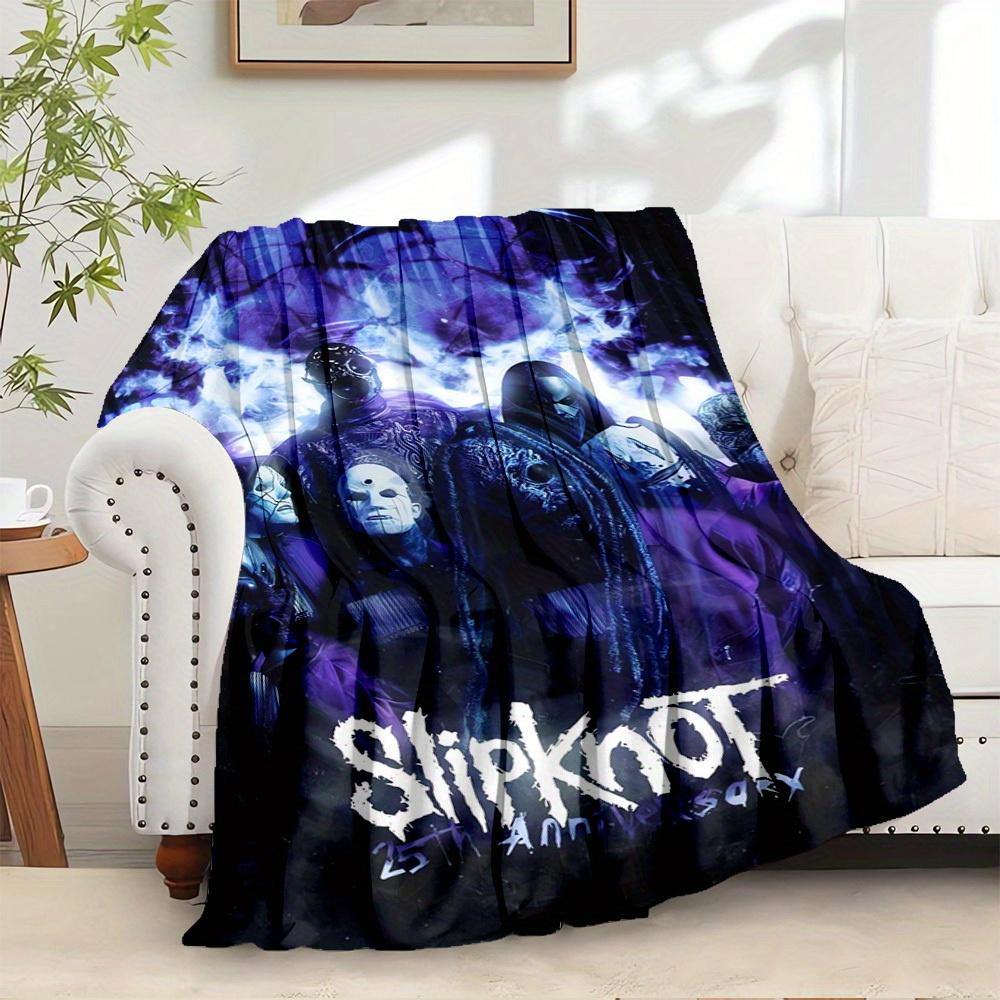 1 шт. Плед Slipknot, Хэви-метал, Музыкальная группа, Фланелевый, Легкий, Мягкий, Для всех сезонов, Идеально подходит для дивана, Офиса, Кровати, Путешествий, Кемпинга, Плед67