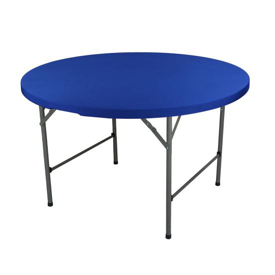 Elastic Round Table Cover Wrinkle-Resistant Fabric Universal Protection Indoor Outdoor Garden Kitchen Dining Tablecloth 120cm-152cm