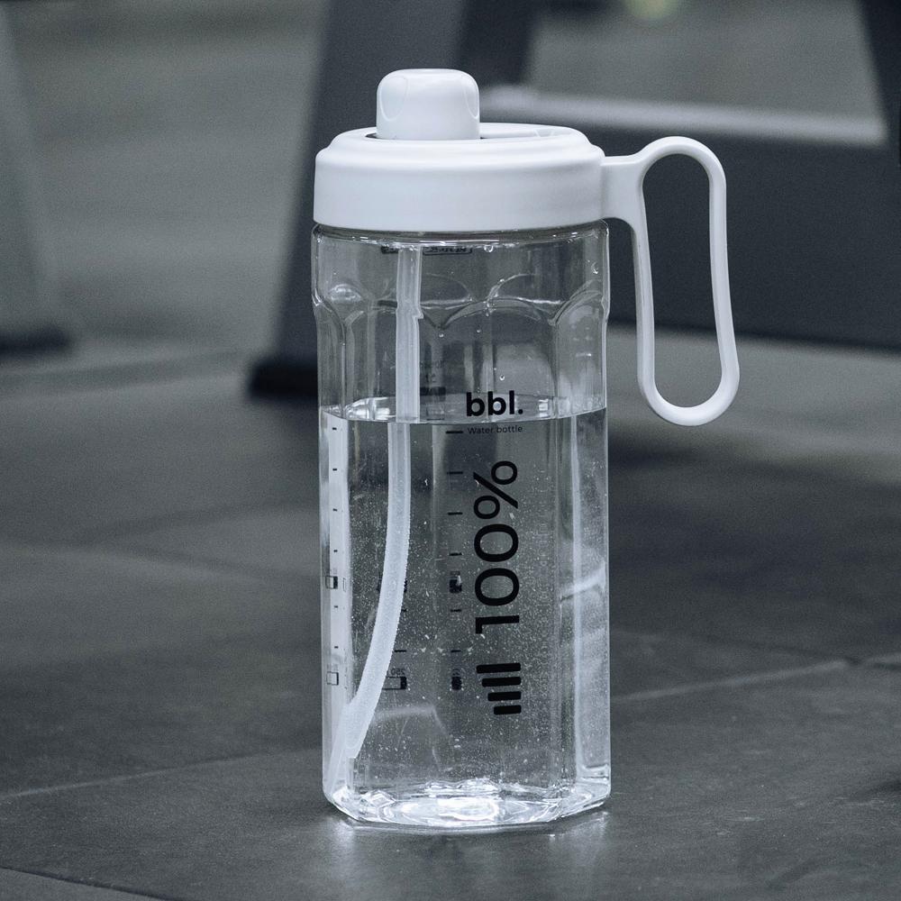 1pc Water Bottles with Straw, Tritan BPA Free, 1500ml/50.7 Oz Sports Water Bottle with Carry Handle LeakProof for Women Men Gym