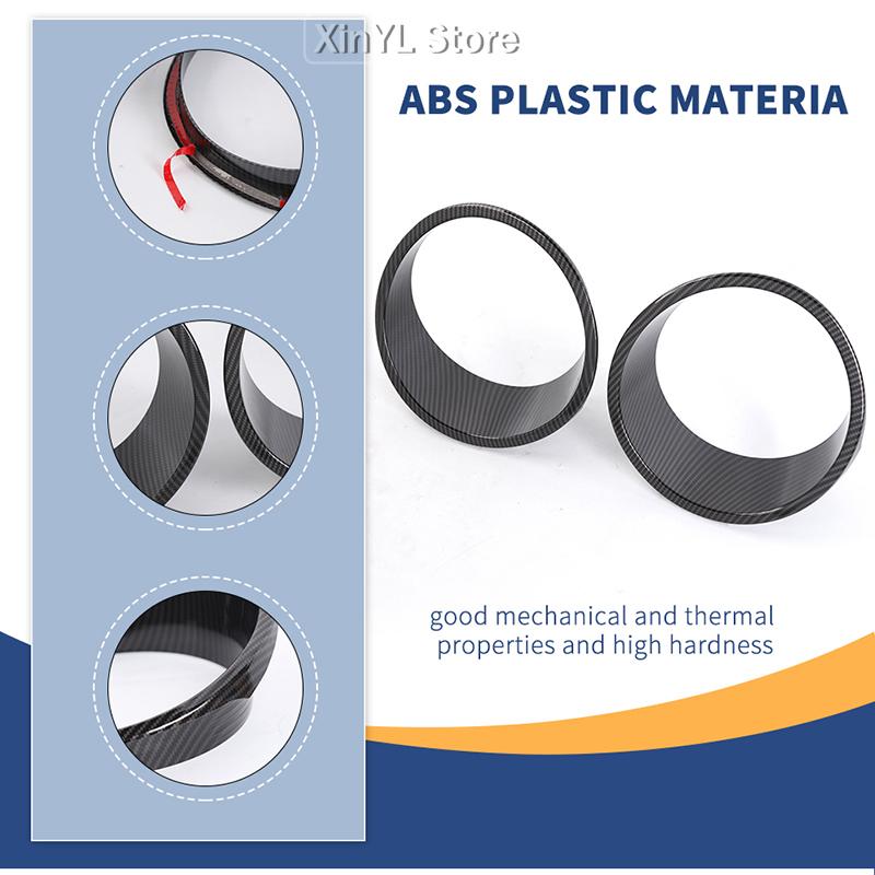 Car ABS Front Headlight Ring Lamp Decoration Cover Stickers For Jeep Wrangler JL JT Gladiator 2024 Up Car Accessories