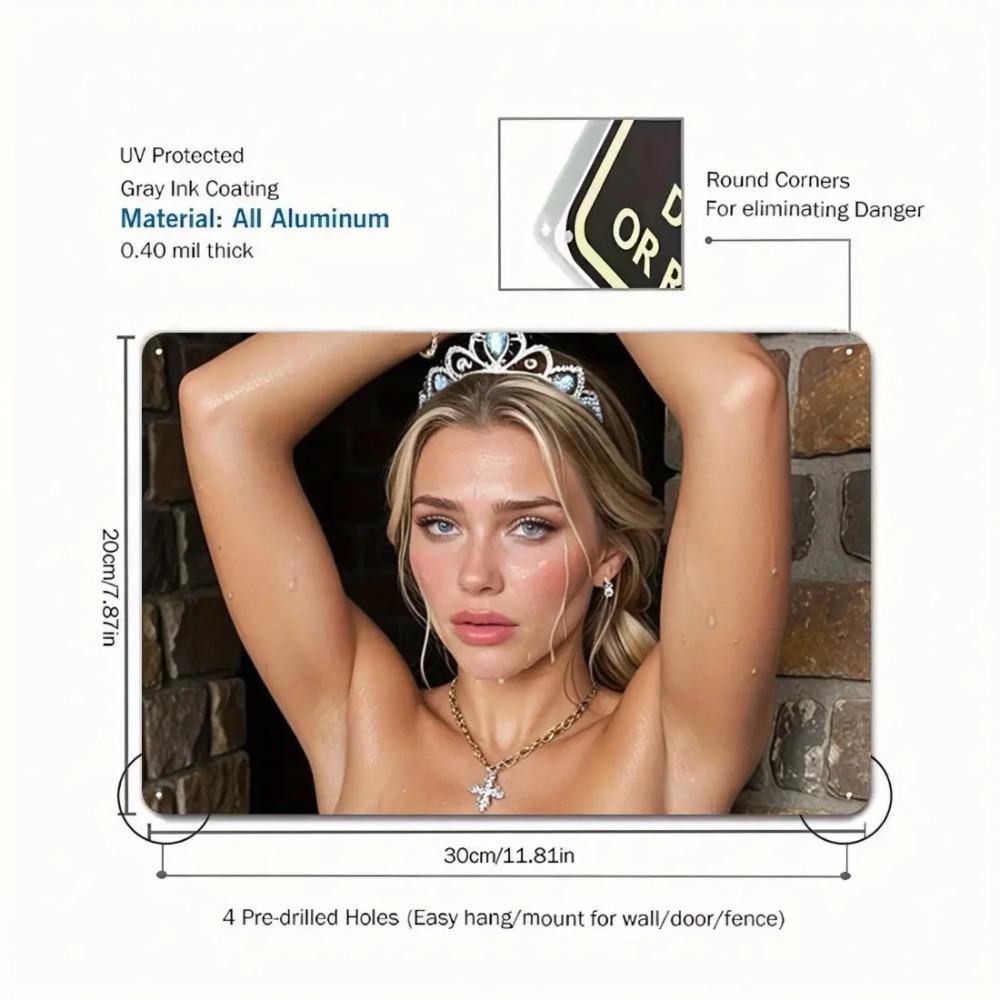 BLCKBOX 8x12 Photo Frame with Crown Elegant Waterproof Aluminum Portrait Frame Wedding Gift Home Studio Decor