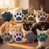 Key Chain Leather Cat Paw Pendant Hanger Bag Charm Lovely Cat Footprint Keychain  Pet Lover