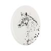Noriker - commemorative plaque with a photo of a horse, tombstone plaque with a print, personalized oval plaque by Art-Dog brand