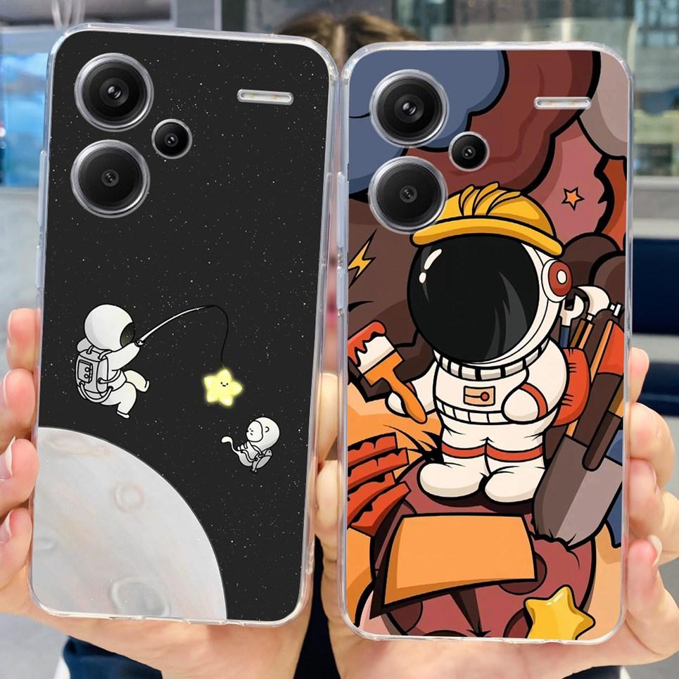 For Xiaomi Redmi Note 13 Pro Plus Pro+ Case Transparent New Fashion Pattern Soft TPU Etui For Xiaomi Redmi Note 13 4G 5G Bumper