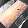 Black Cat in Autumn Extra Big Mouse Pad Anti-Slip Rubber Desk Pad Durable Locking Edge Laptop Mouse Mat for Gamer Home Office