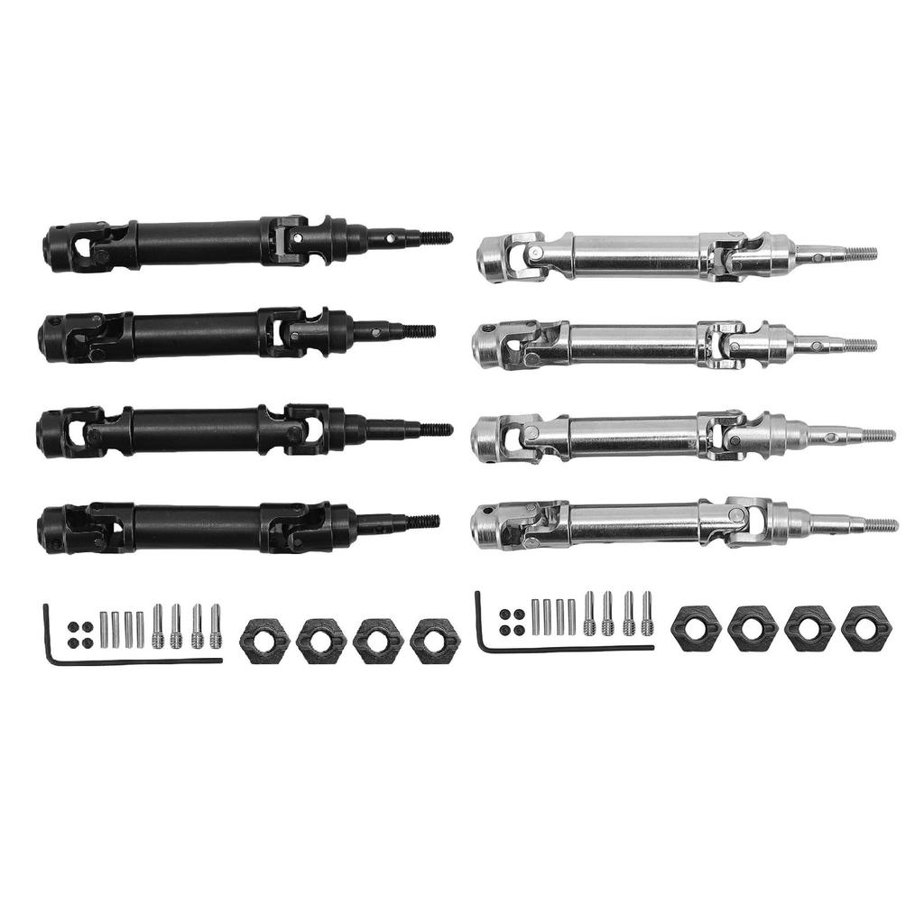 Front Rear CVD Drive Shafts Set Anti Crack Robust Metal RC Car Drive Shaft Axles Set Easy To Install for Remote Control Models