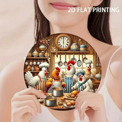 Винтажная Кухонная Птица Металлическая Настенная Картина Круглая Жестяная Табличка Домашний Декор Подарок
