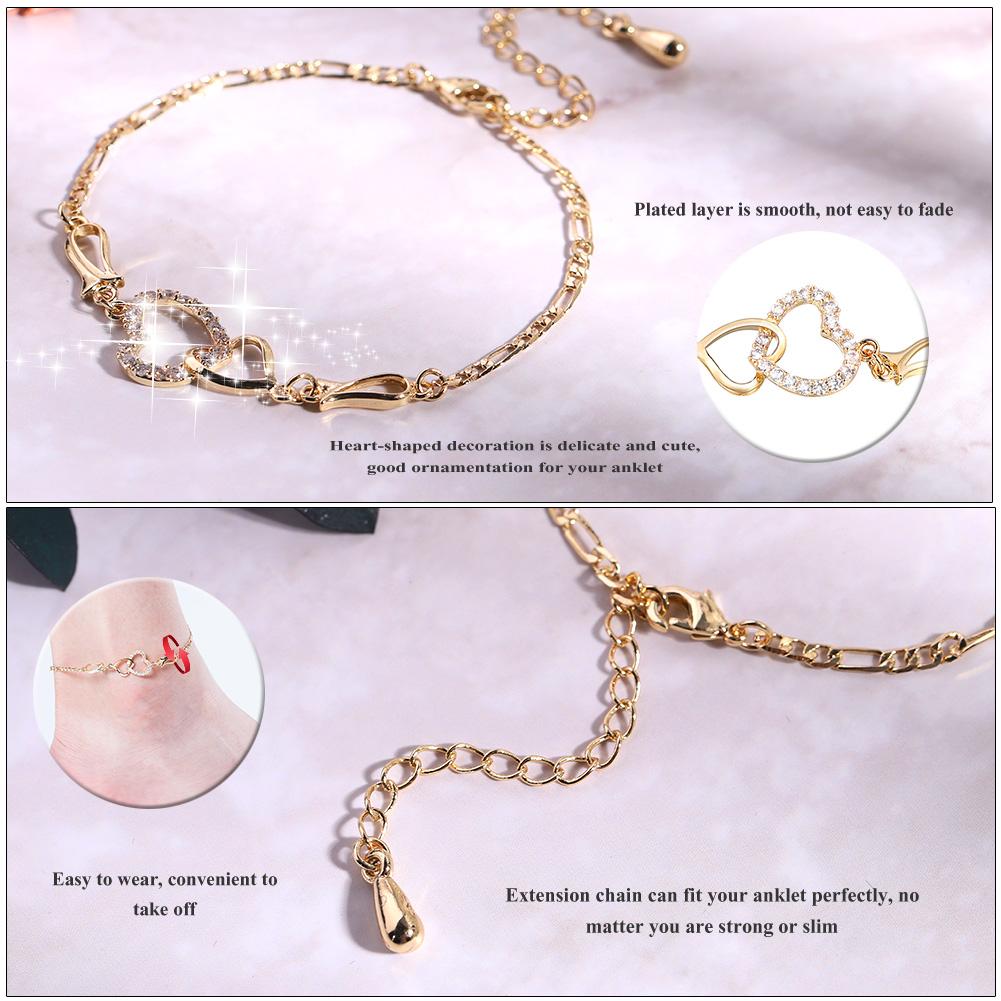 Женский женский босоножки на щиколотку в форме сердца с украшением из меди и цепочкой