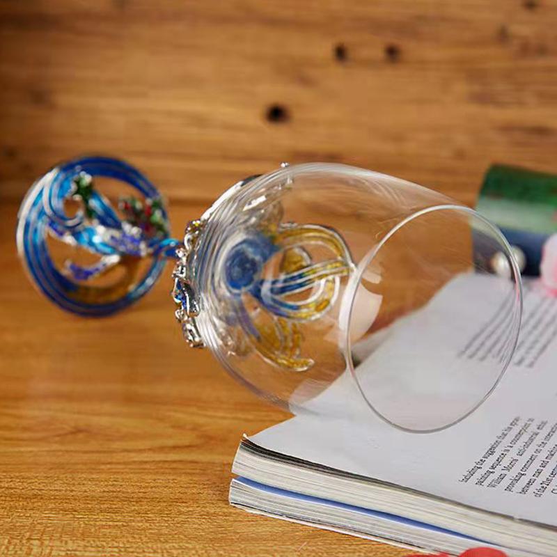 Креативный эмалированный хрустальный бокал для питья, стеклянные стаканы для вина, набор бокалов для вина, бокал для шампанского, винтажный роскошный виски-бар