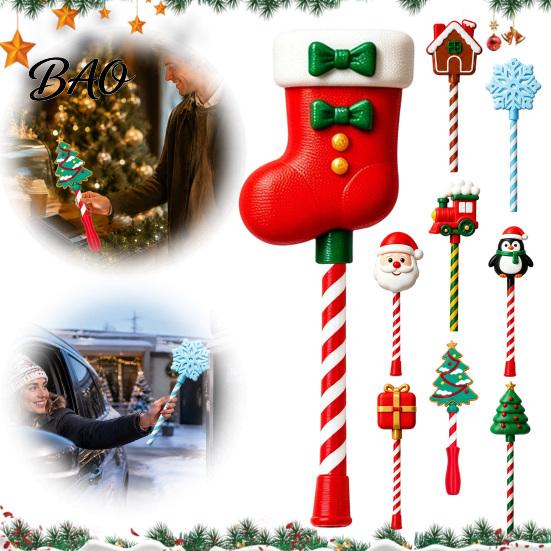 Christmas Holiday Accessory Tap-to-Pay Wand, 3D Printed Credit Card Holder with Candy Secure Slot Cane Handle, Contactless Payment Stick for Checkout,