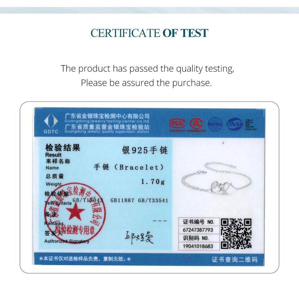 BAMOER стерлингового серебра 925 пробы ювелирные изделия навсегда любовь сердце двойной браслет-цепочка дружба регулируемый браслет подарок для женщин