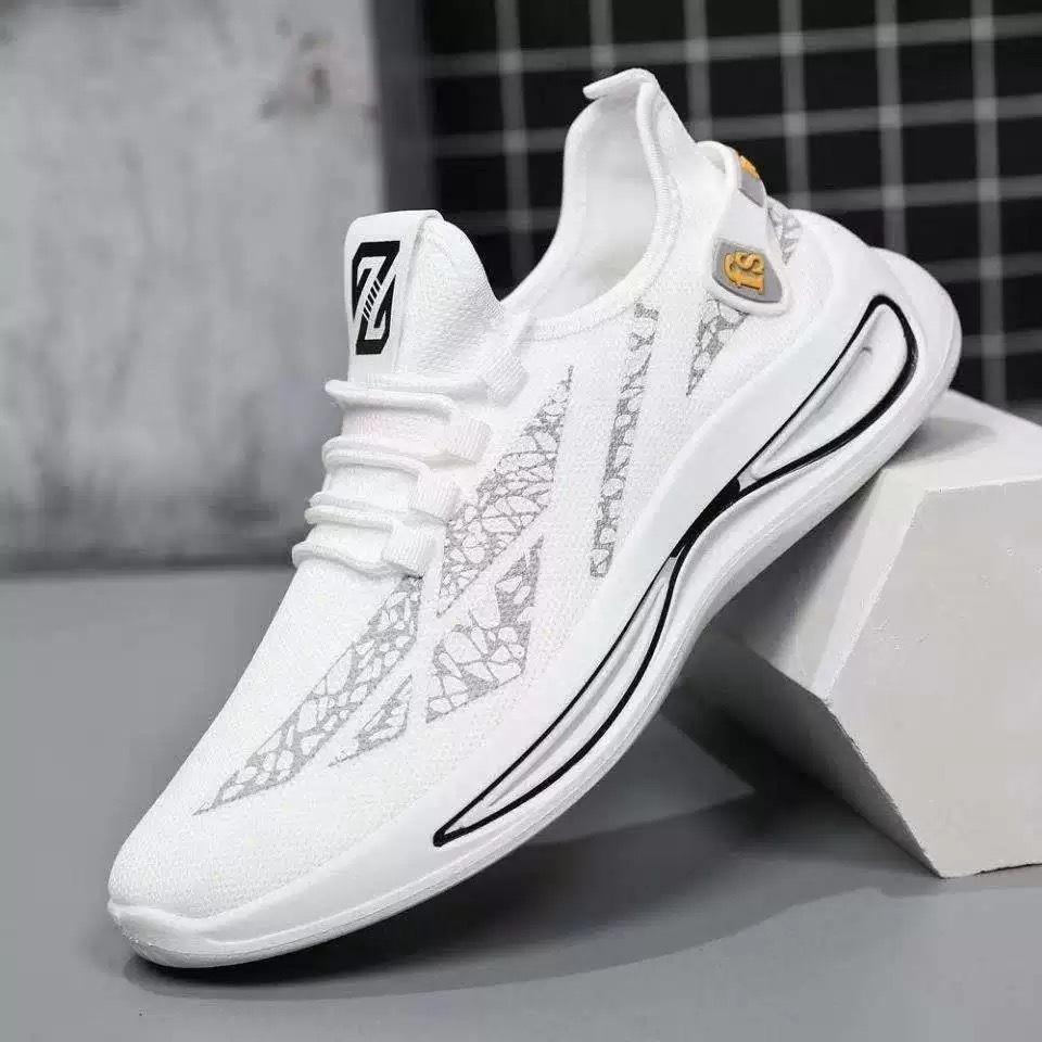 2025 New Casual Men's Shoes Flying Woven Sports Shoes Popular Running Shoes Sports Men's Shoes Manufacturers