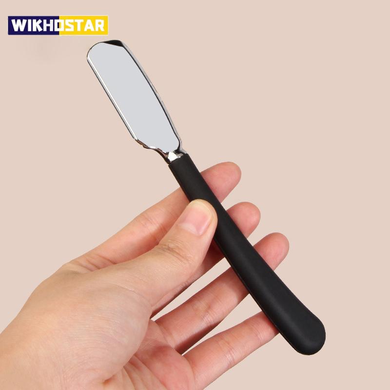 Manual Straight Razor Holder Beard Hair Shaving Professional Barber Trimming Tool Silicone Handle (Without Blade)