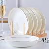 Набор глубоких тарелок из костяного фарфора с золотой каймой