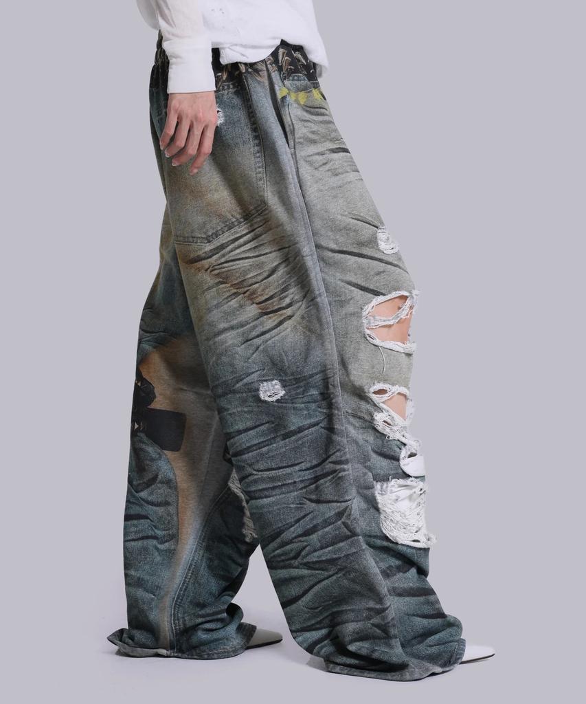 Jeidideuleondeon (U) Belt Illusion Monster Jogger Blue