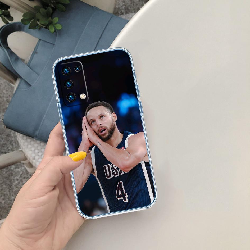 C-Curry Basketball Star Transparent Phone Case for Motorola Moto G7 G8 G9 G84 G85 G73 G24 G15 Z2 Play Power Plus