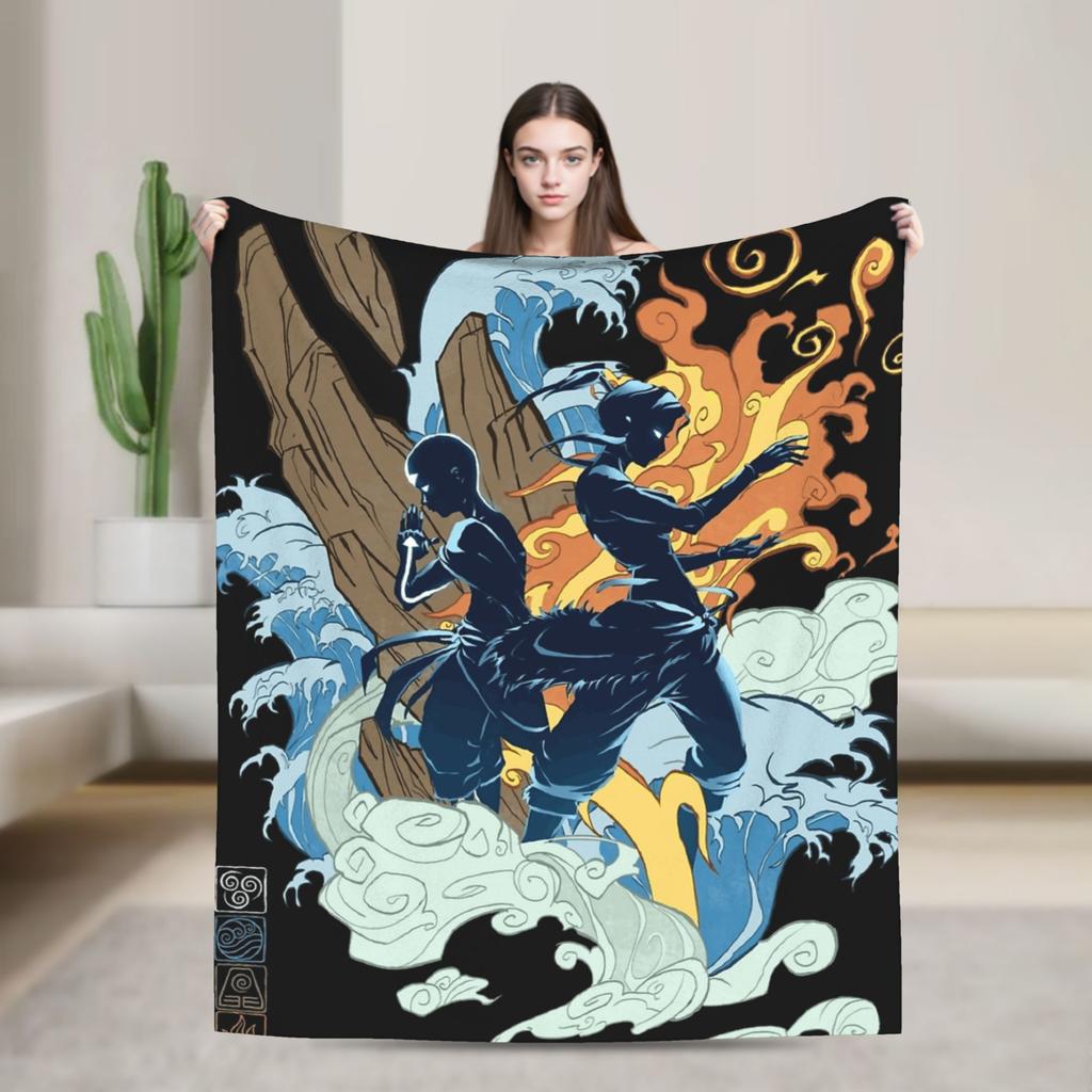 Avatar The Last Airbenders Flannel Blanket Winter  Soft Warm Throw Blanket for Children Living Room Bedspread Sofa Bed Cover