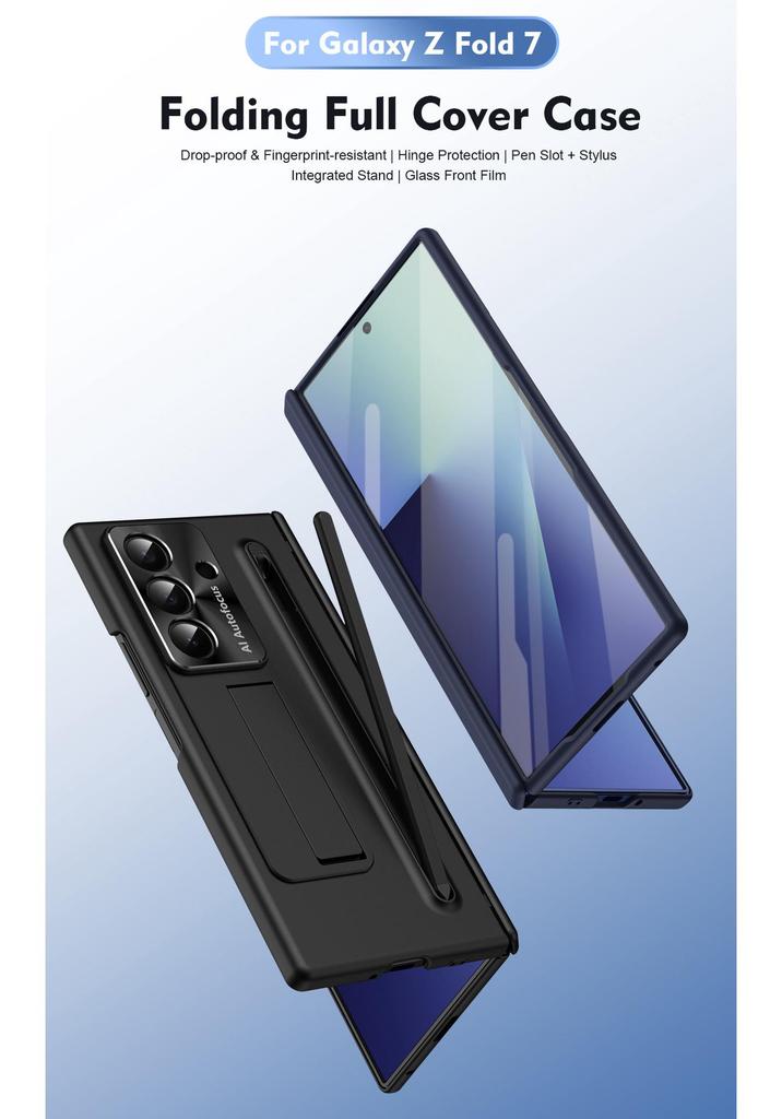 Чехол для телефона Samsung Galaxy Z Fold 7 со слотом для стилуса и креплением для шарнира
