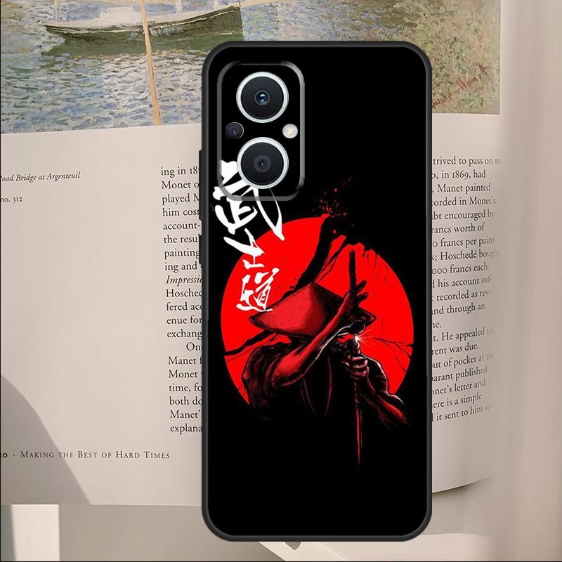 Red Sun Japanese Anime Cover For OPPO Reno 14 13 12 11 10 Pro 12F 12 11F 13F 14F 7 8 Lite OPPO Find X6 X5 X8 Pro Case